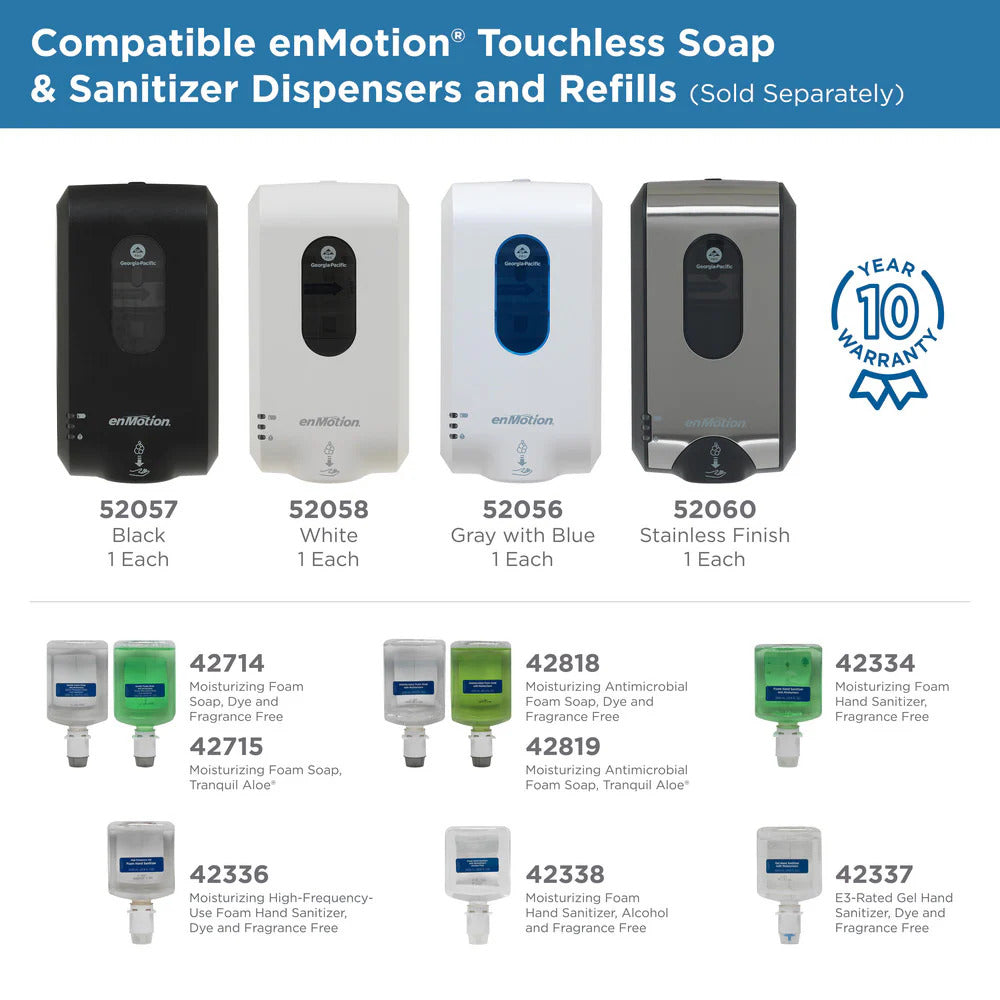 Georgia Pacific Enmotion Gen2 Automated Touchless Soap & Sanitizer Dispenser, Black